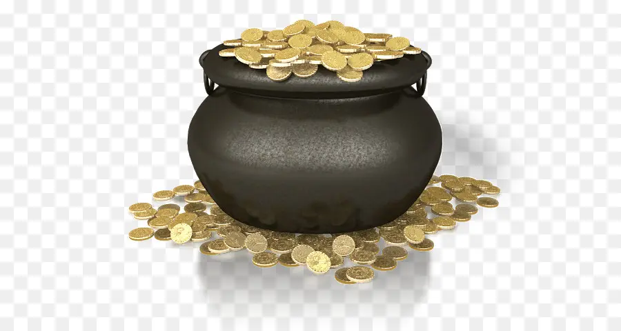 Olla De Monedas De Oro，Poder PNG