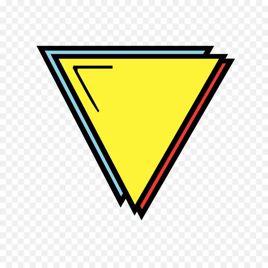 Triángulo Amarillo，Geométrico PNG