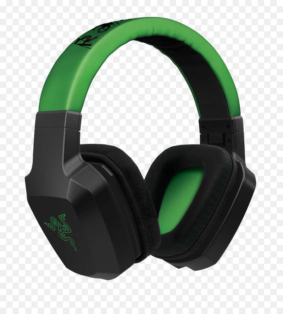 Auriculares Negros Y Verdes，Audio PNG