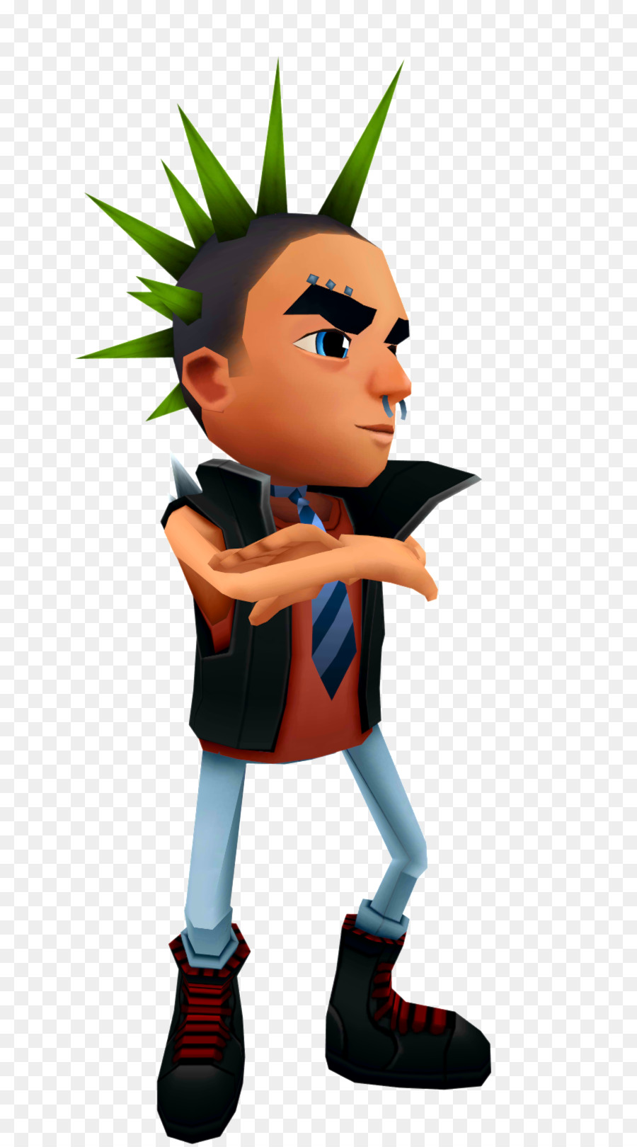 Personaje Punk，Mohawk Verde PNG