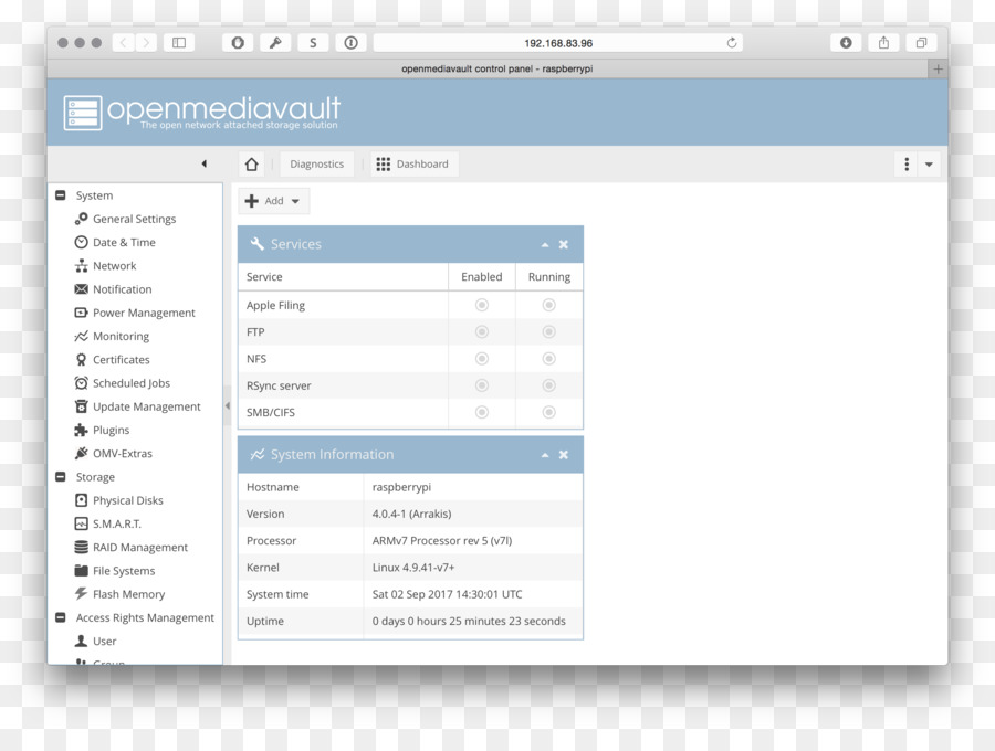 Openmediavault，Programa De Computadora PNG