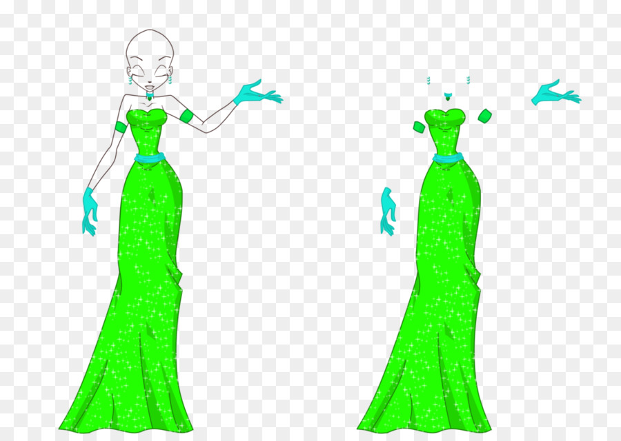 Vestido，Verde PNG