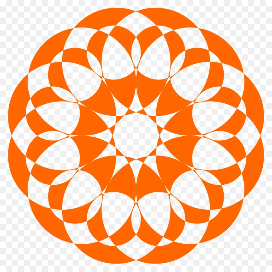 Patrón Geométrico Naranja，Diseño PNG