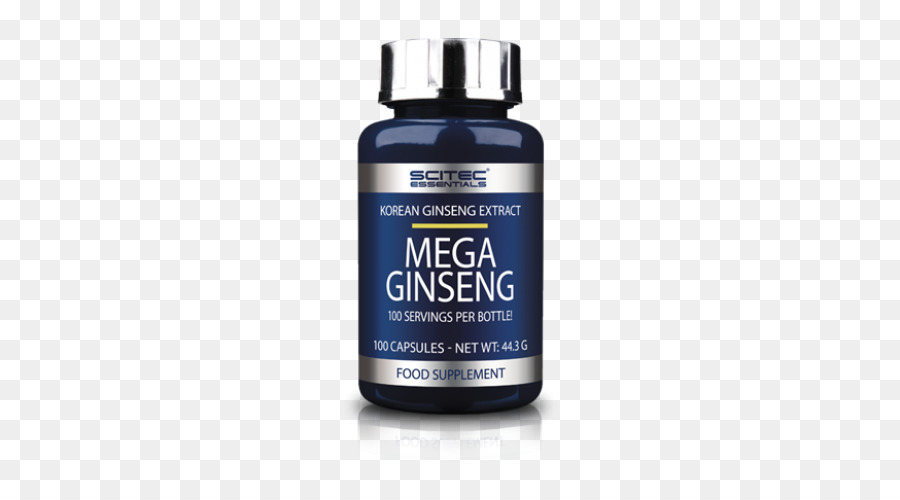 Suplemento Dietético，Scitec Essentials Mega Ginseng 100 Cápsulas PNG