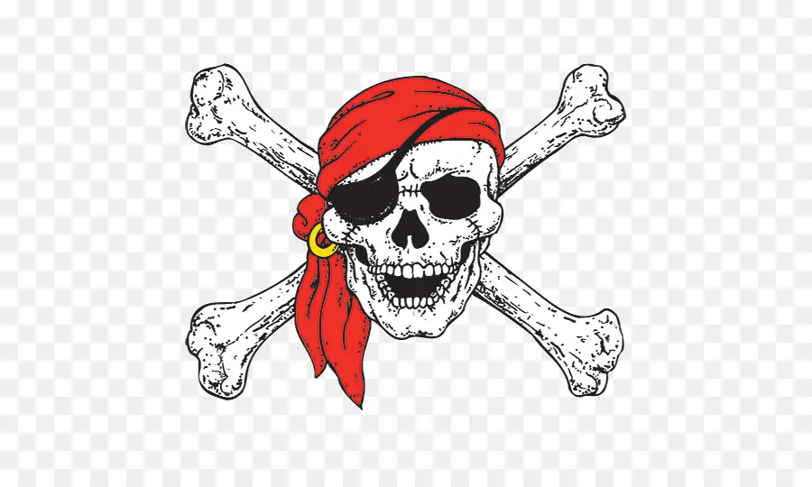 Bandera Pirata，Calavera PNG