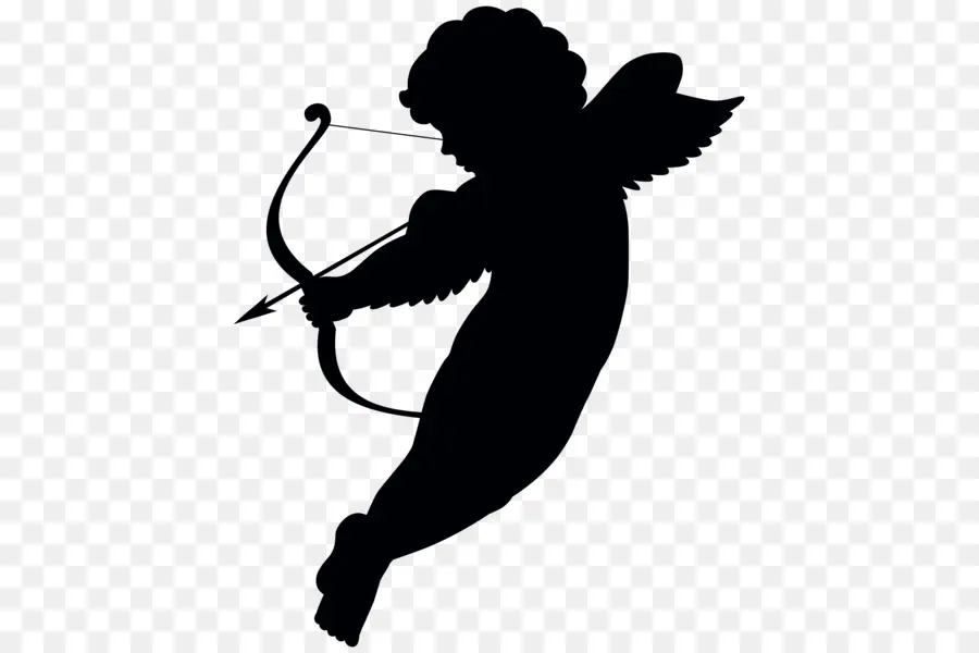 Silueta De Cupido，Arco PNG