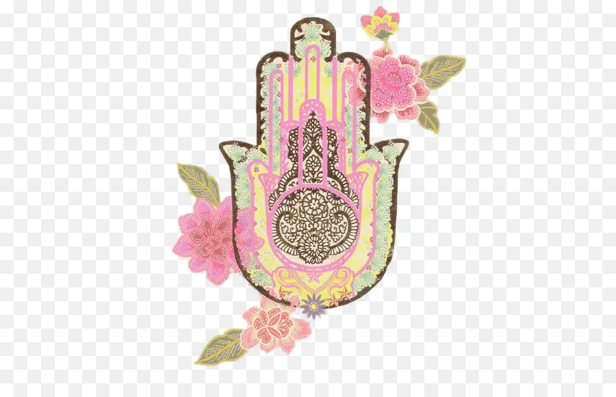 Mano De Hamsa，Floral PNG