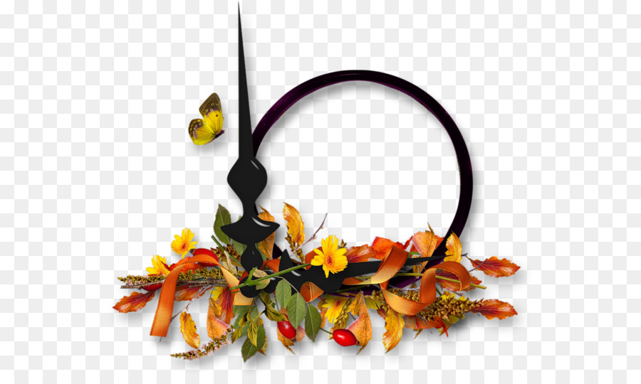 Reloj De Otoño，Hojas PNG