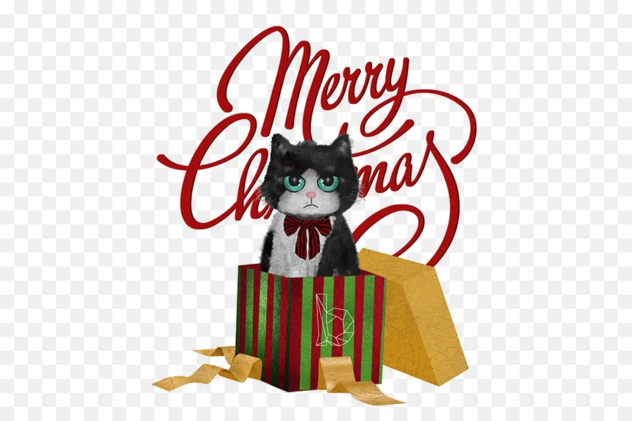 Gato De Navidad，Gato PNG