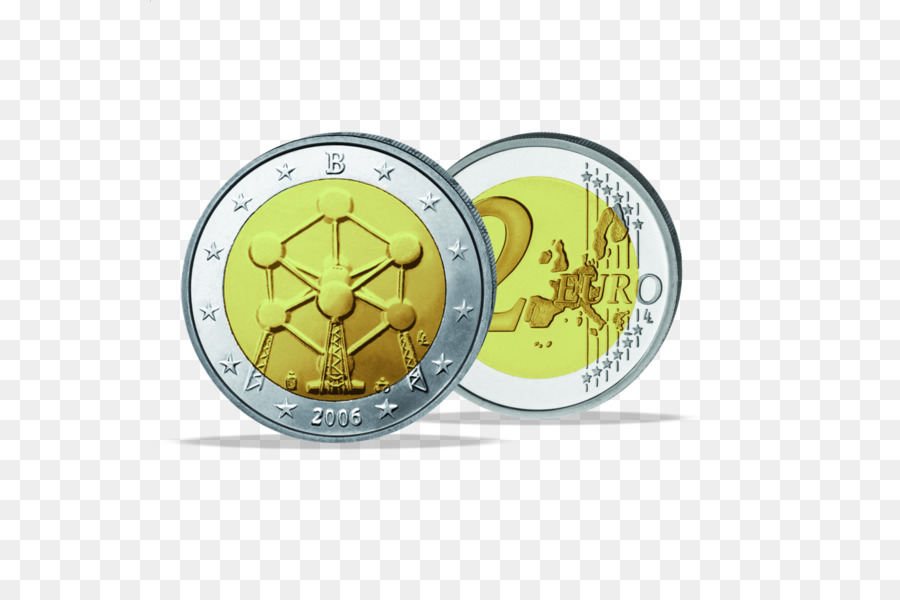 2 Monedas Conmemorativas De Euros，Moneda PNG