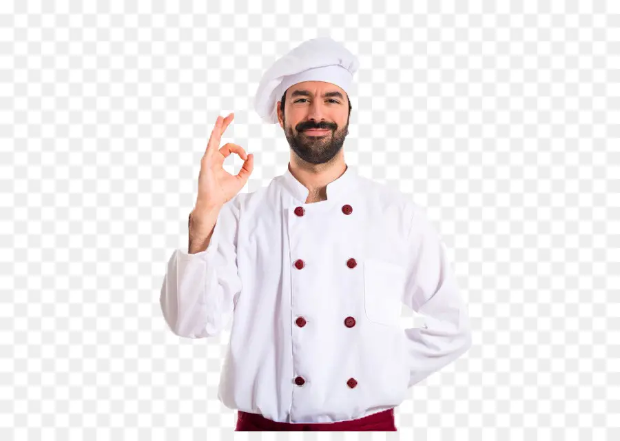 Chef En Uniforme Blanco，Cocinar PNG