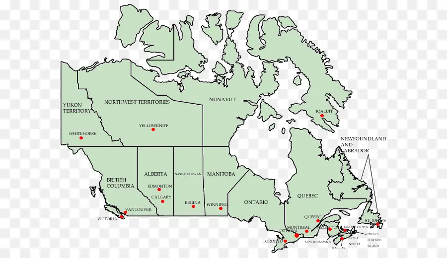 Mapa De Canadá，Canadá PNG