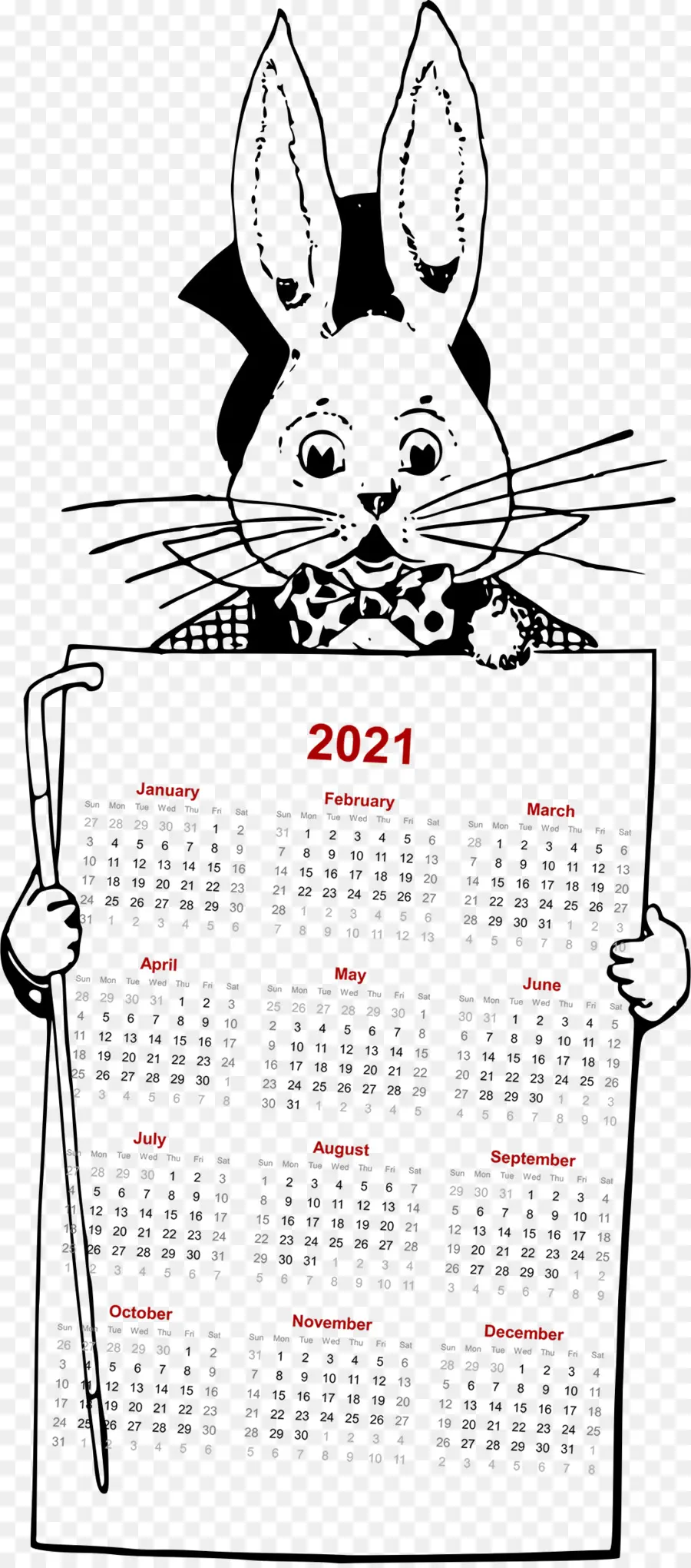 Calendario，2021 PNG