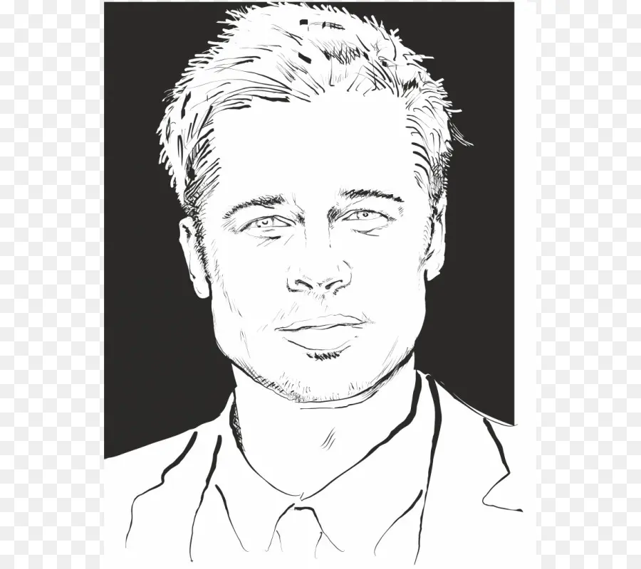 Brad Pitt，Dibujo PNG