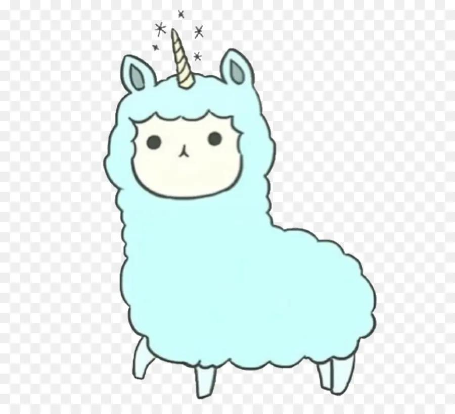 Llama Unicornio，Lindo PNG