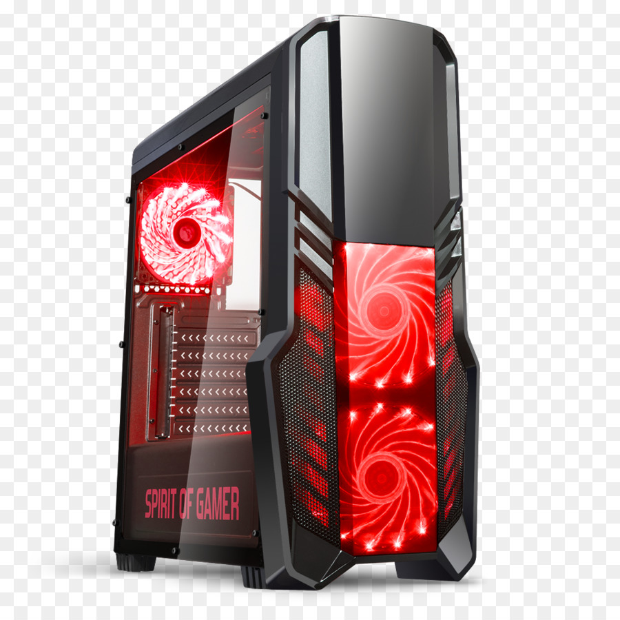 Equipo De Los Casos Carcasas，Rogue Ii Red Chasis Gaming Schwarzrot Atx Lector De Tarjetas Sdmicrosd 7 Puertos Módulo De Expansión De 3 Ventiladores PNG