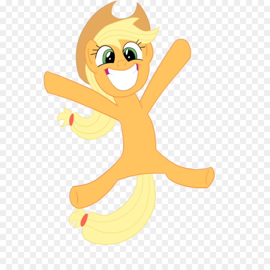 Poni Amarillo，Pelo Rosado PNG