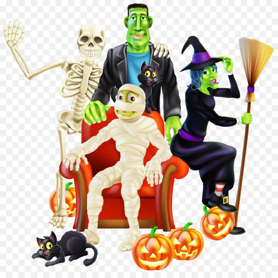 Personajes De Halloween，Esqueleto PNG