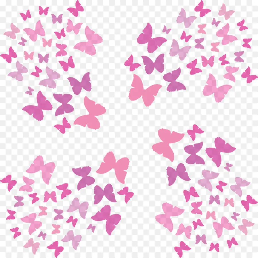 Mariposas，Rosa PNG