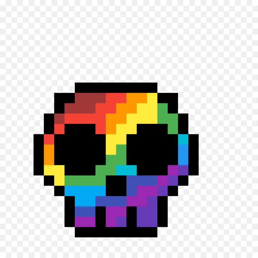 Arte De Pixel，Cráneo PNG