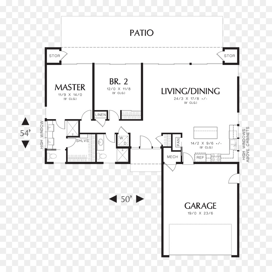 Plan De Casa，Planta Baja PNG