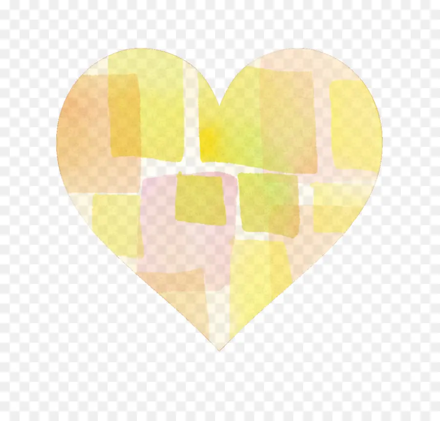 Corazón，Amarillo PNG