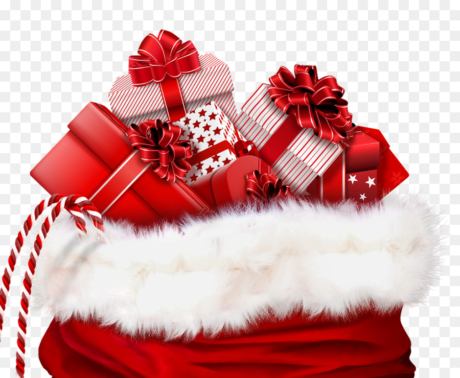 Regalos De Navidad，Envoltura Roja PNG