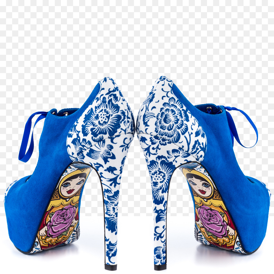 Highheeled Zapato，Azul PNG