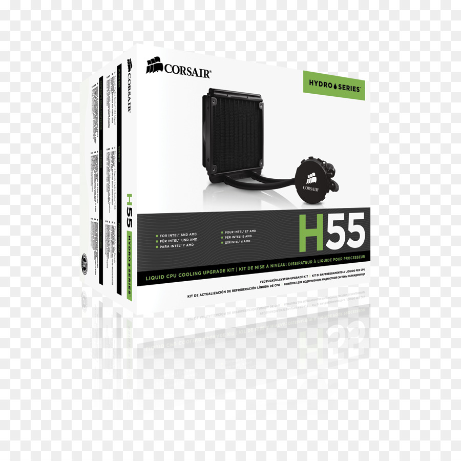 Corsair Hydro Series Ventilador De La Cpu，Corsair Hydro Series H55 Líquido Enfriador De Cpu Cw9060010ww PNG