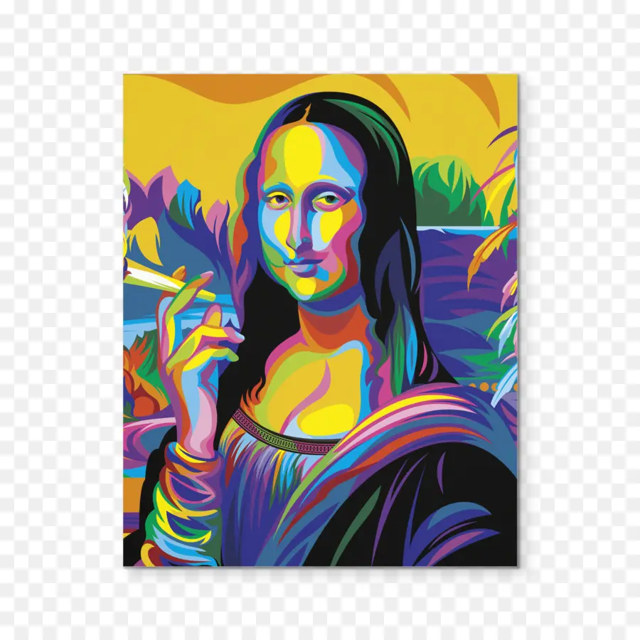 Pintura Colorida，Mona Lisa PNG