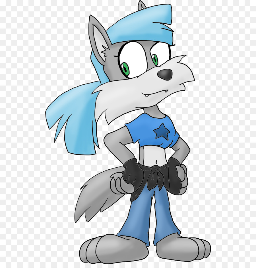 Lobo De Dibujos Animados，Pelo Azul PNG