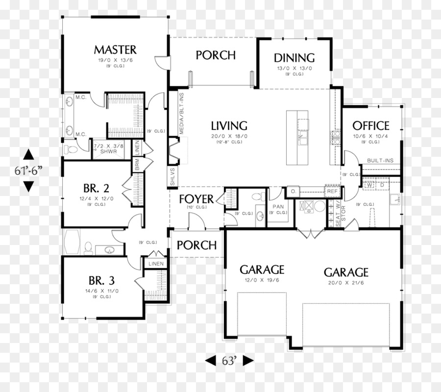 Plan De Casa，Planta Baja PNG