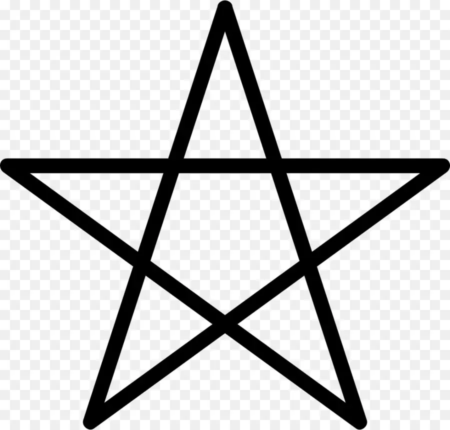 Pentagrama，Cinco Estrella Puntiaguda PNG