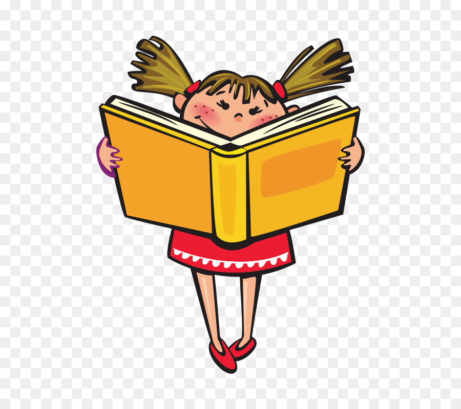 Niña Leyendo，Libro PNG