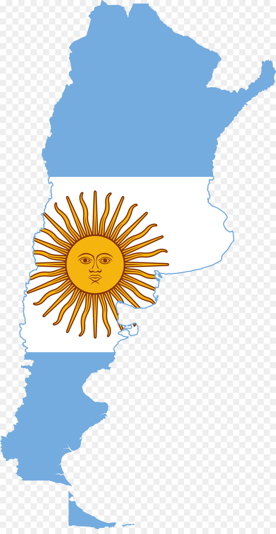 Mapa De Argentina Con Bandera，País PNG