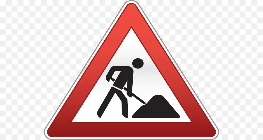 Obras De Carretera，Señal De Tráfico PNG