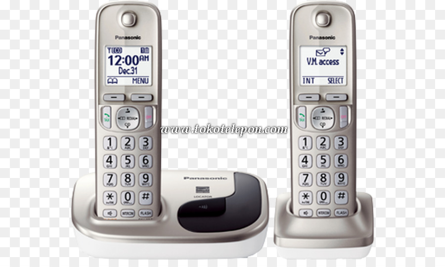 Teléfono Inalámbrico，Panasonic Kxtgc212s Dect 60 190 Ghz Teléfono Inalámbrico De Plata PNG