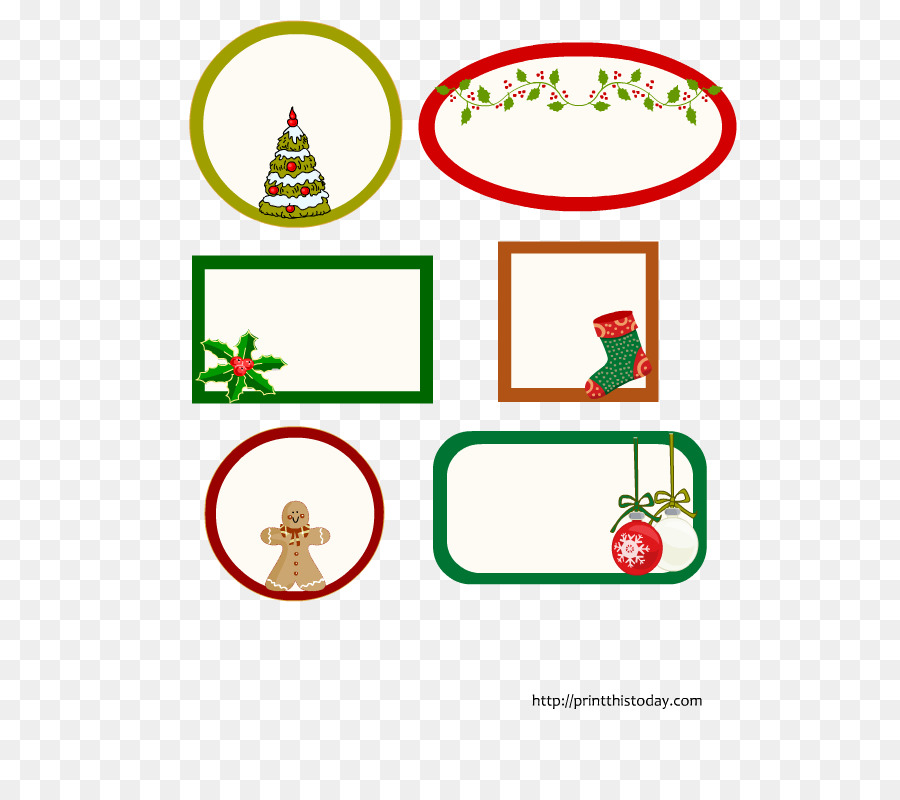 Etiquetas Navideñas，Día Festivo PNG