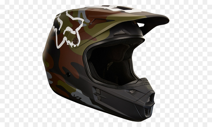 Cascos De Moto，Fox Racing V1 Casco De Camuflaje PNG