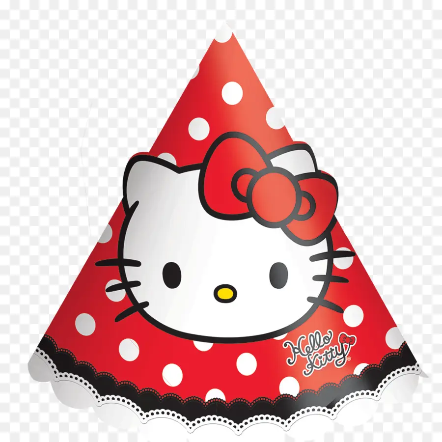 Gorro De Fiesta De Hello Kitty，Dibujos Animados PNG