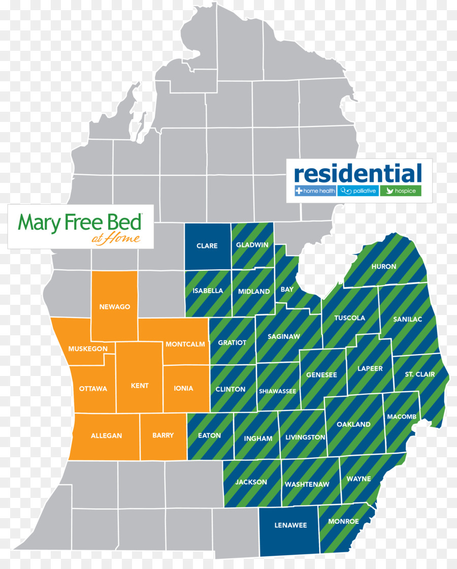 Michigan，Mapa PNG