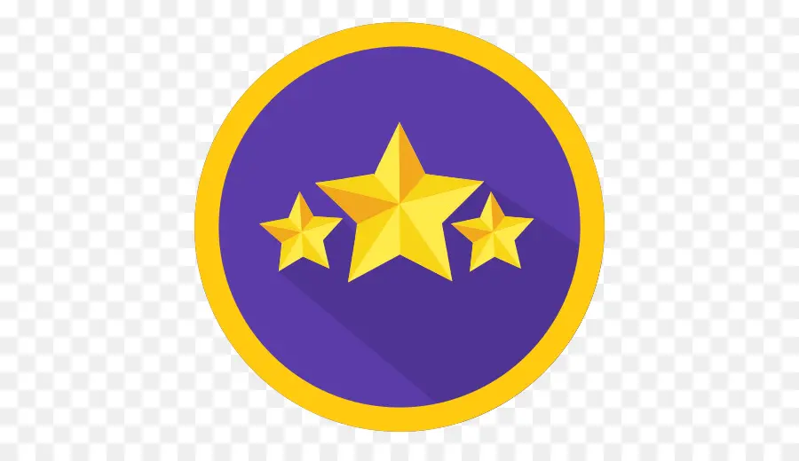 Tres Estrellas Amarillas，Fondo Morado PNG