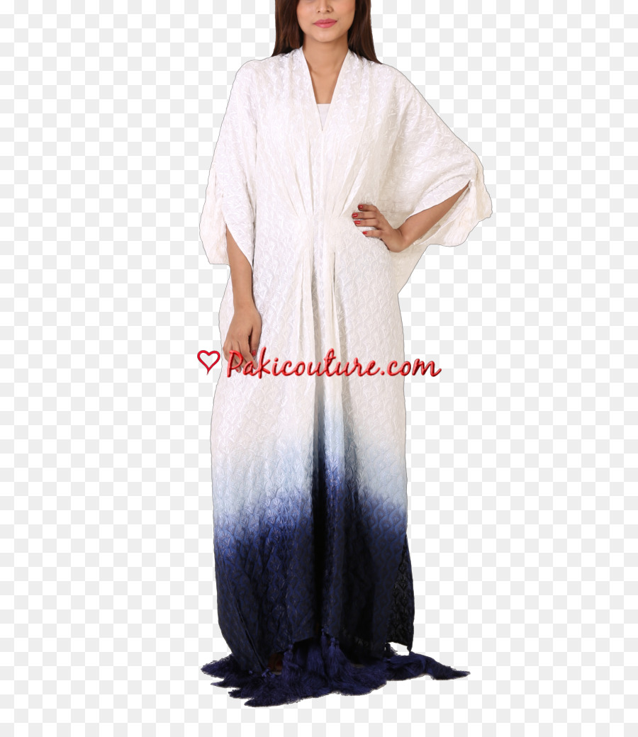 Vestido En Blanco Y Azul，Blanco PNG