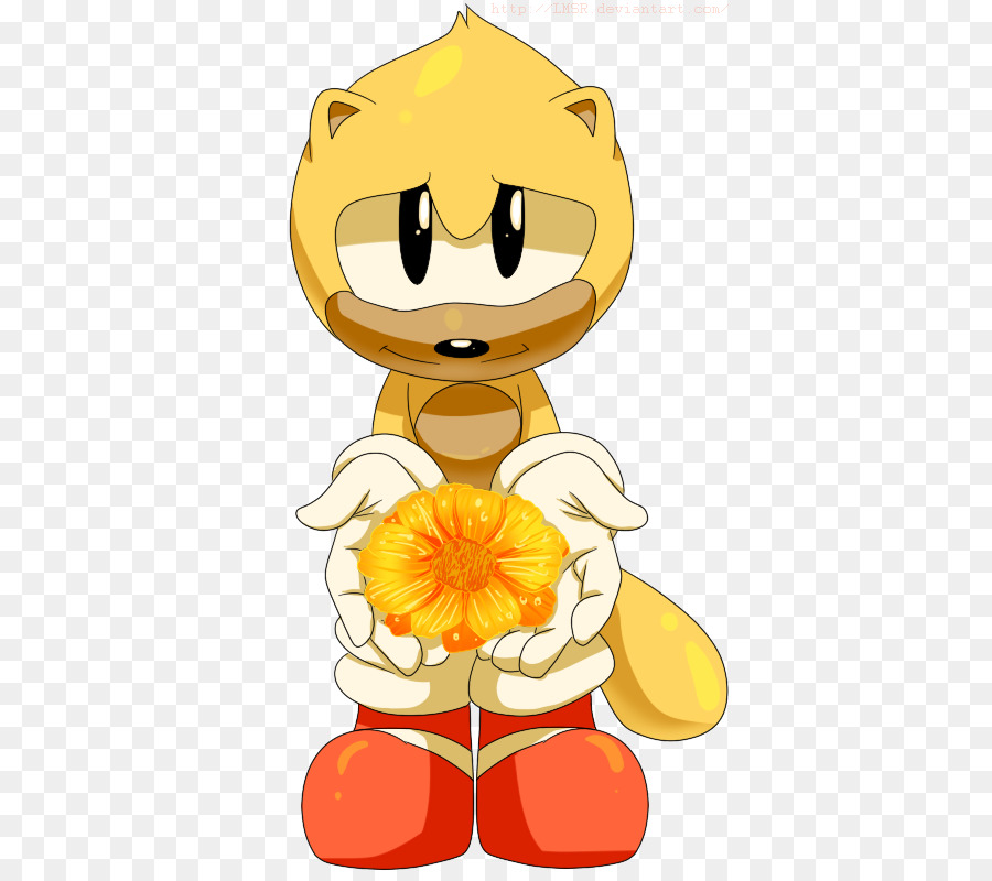 Personaje De Dibujos Animados Con Flor，Personaje PNG