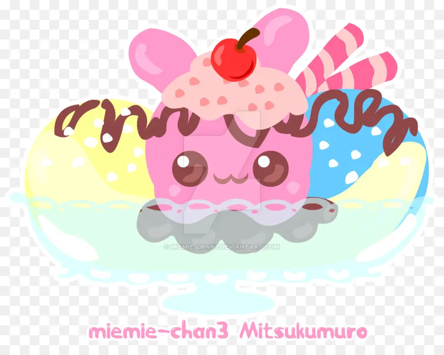 Lindo Personaje Rosa，Postre PNG