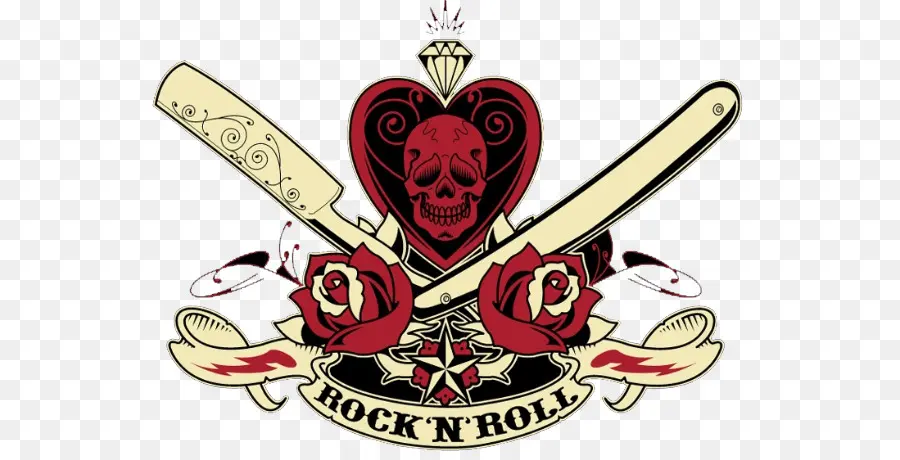 Diseño De Tatuaje De Rock N' Roll，Tatuaje PNG