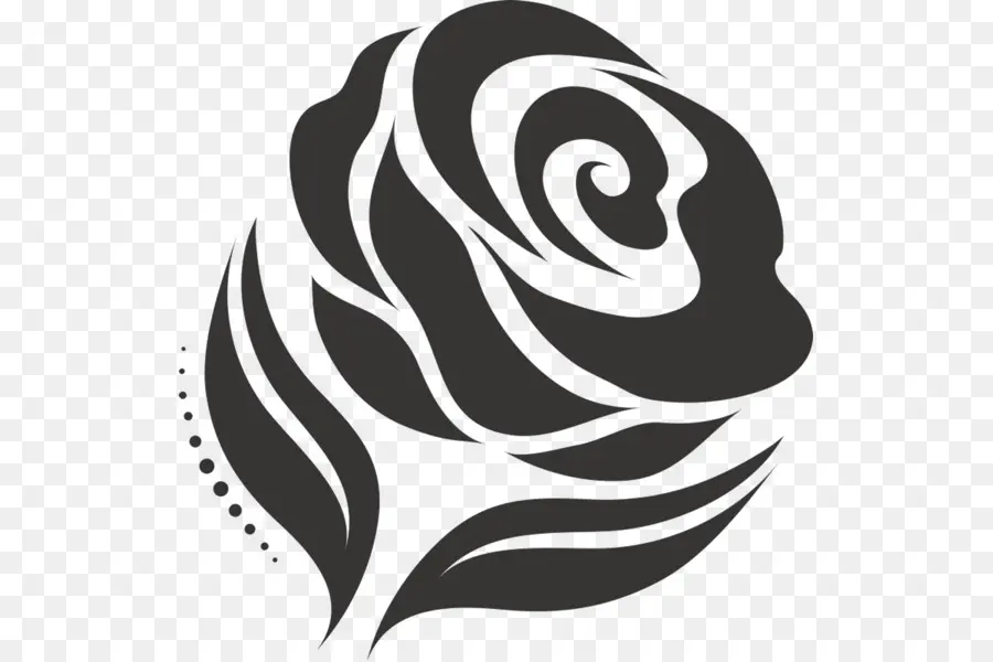 Diseño Floral，Rosa Negro PNG