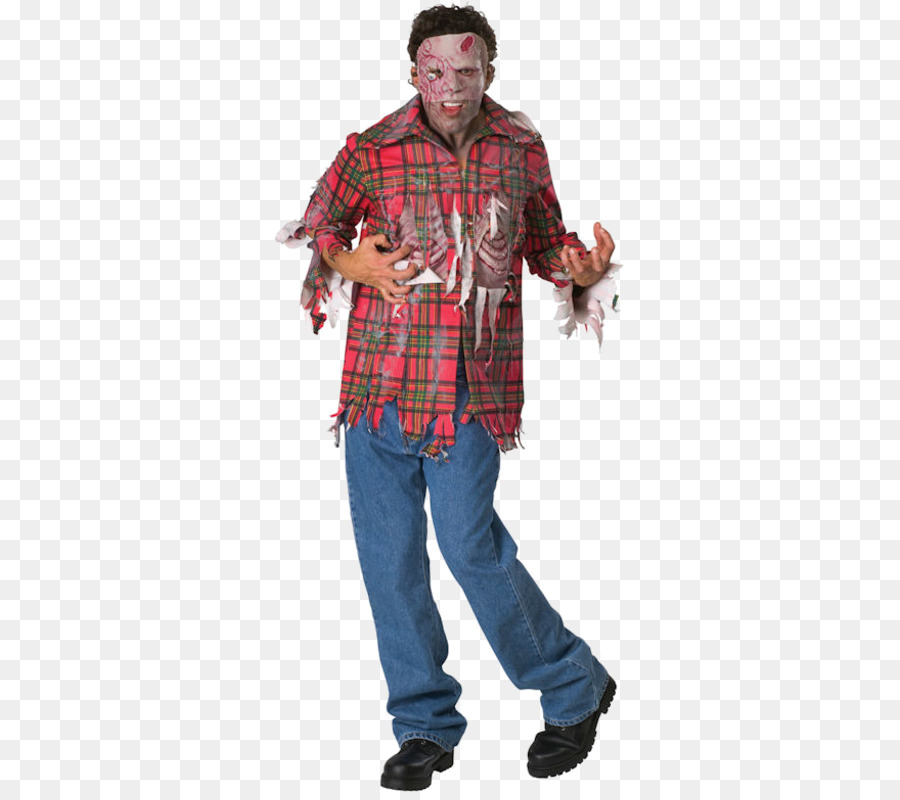 Disfraz De Zombi，Camisa A Cuadros PNG