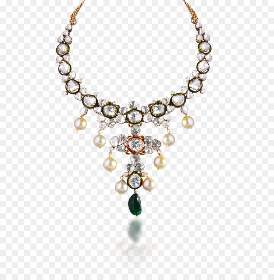 Collar De Piedras Preciosas Verdes，Cadena PNG