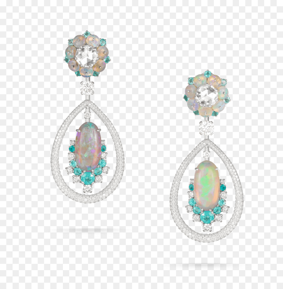 Pendientes Elegantes，Piedra Preciosa PNG